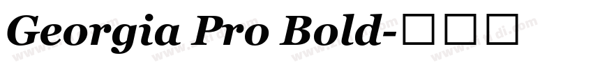 Georgia Pro Bold字体转换
